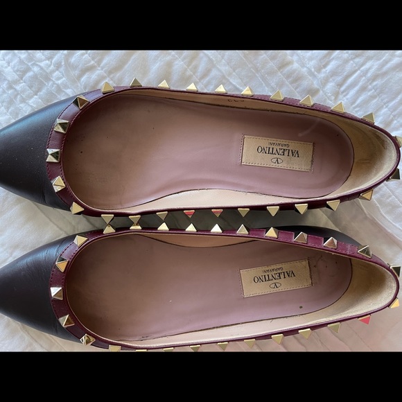 Valentino rockstud flats 37.5 - Picture 4 of 6